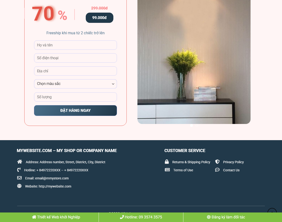 Theme WordPress đồng hồ dán tường 3D - Trang sản phẩm