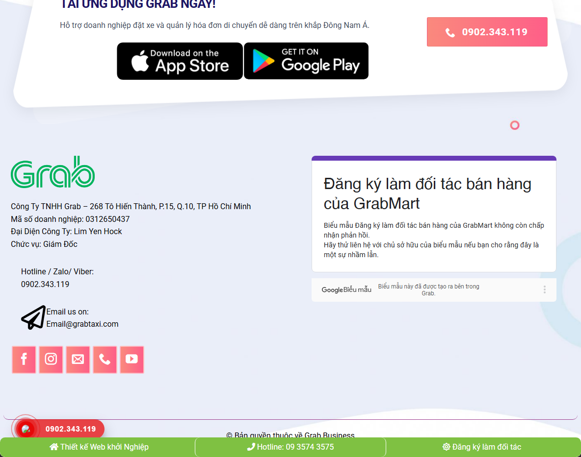 Giao diện responsive Theme WordPress Landing Page Grab