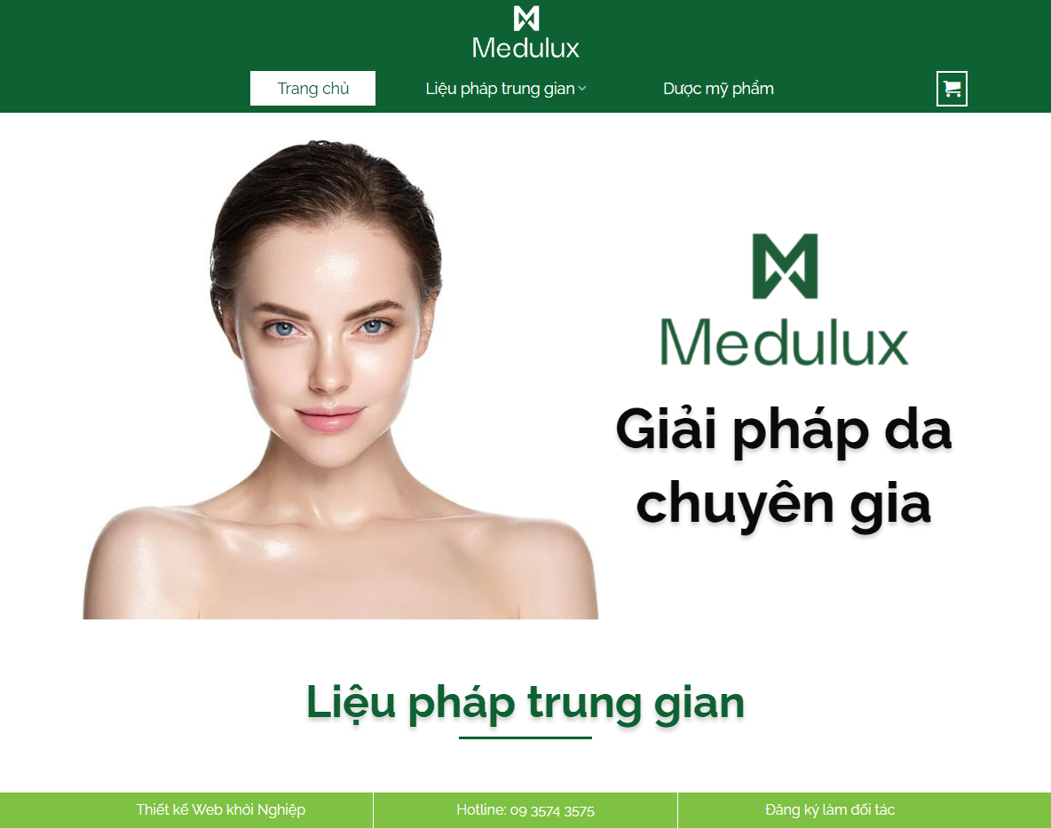 Giao diện theme WordPress landing page mỹ phẩm