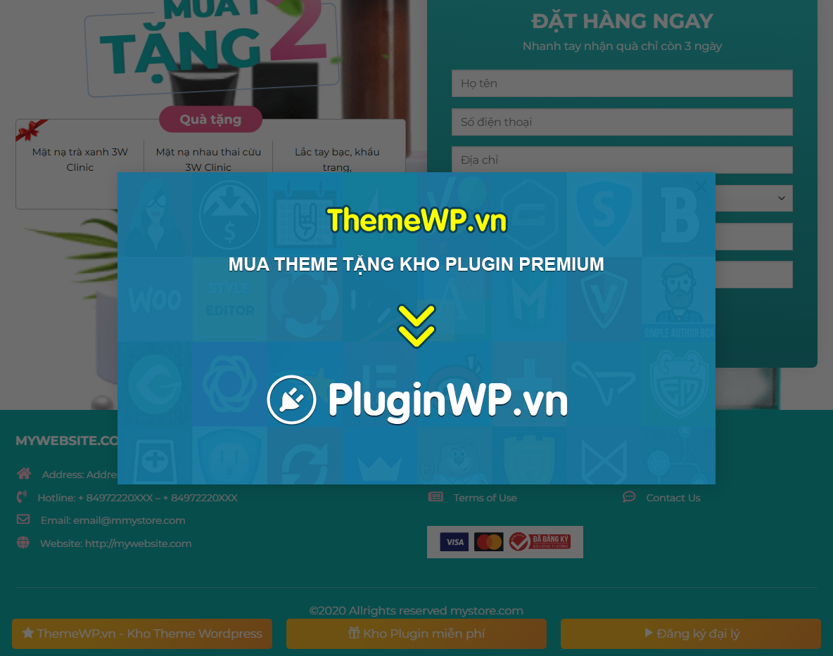Giao diện theme mỹ phẩm responsive