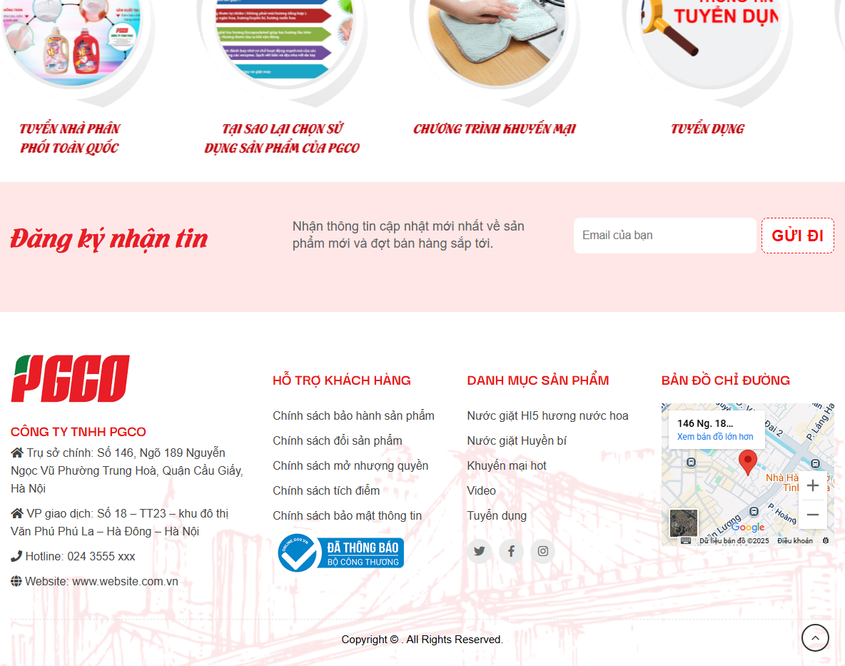 Giao diện theme WordPress nước giặt