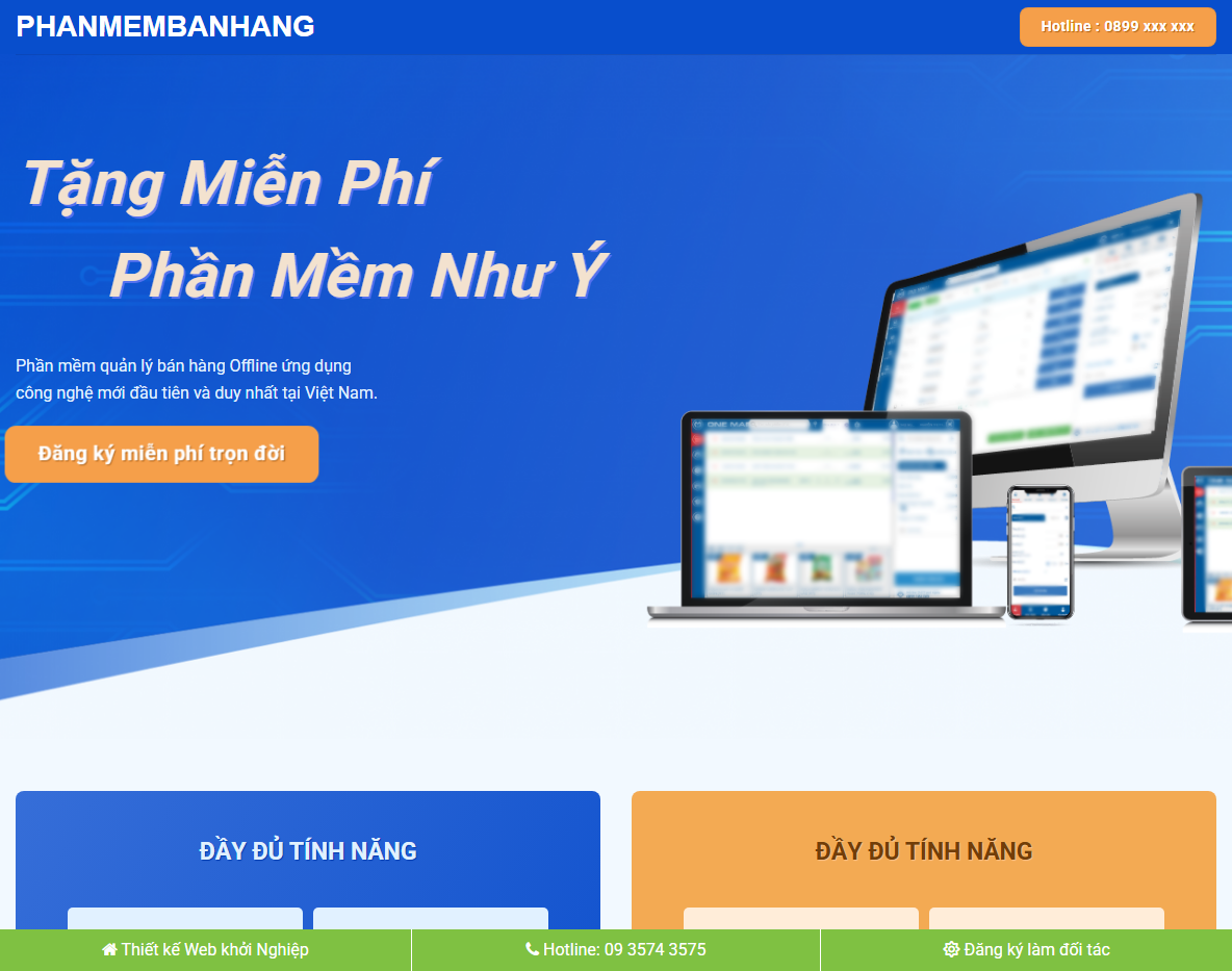 Theme WordPress landing page phần mềm bán hàng