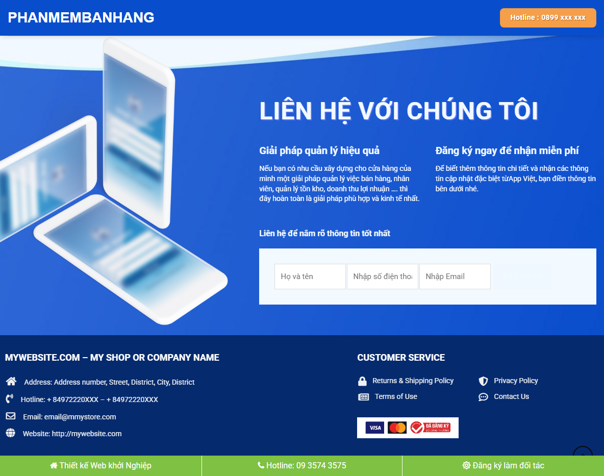 Giao diện theme WordPress landing page