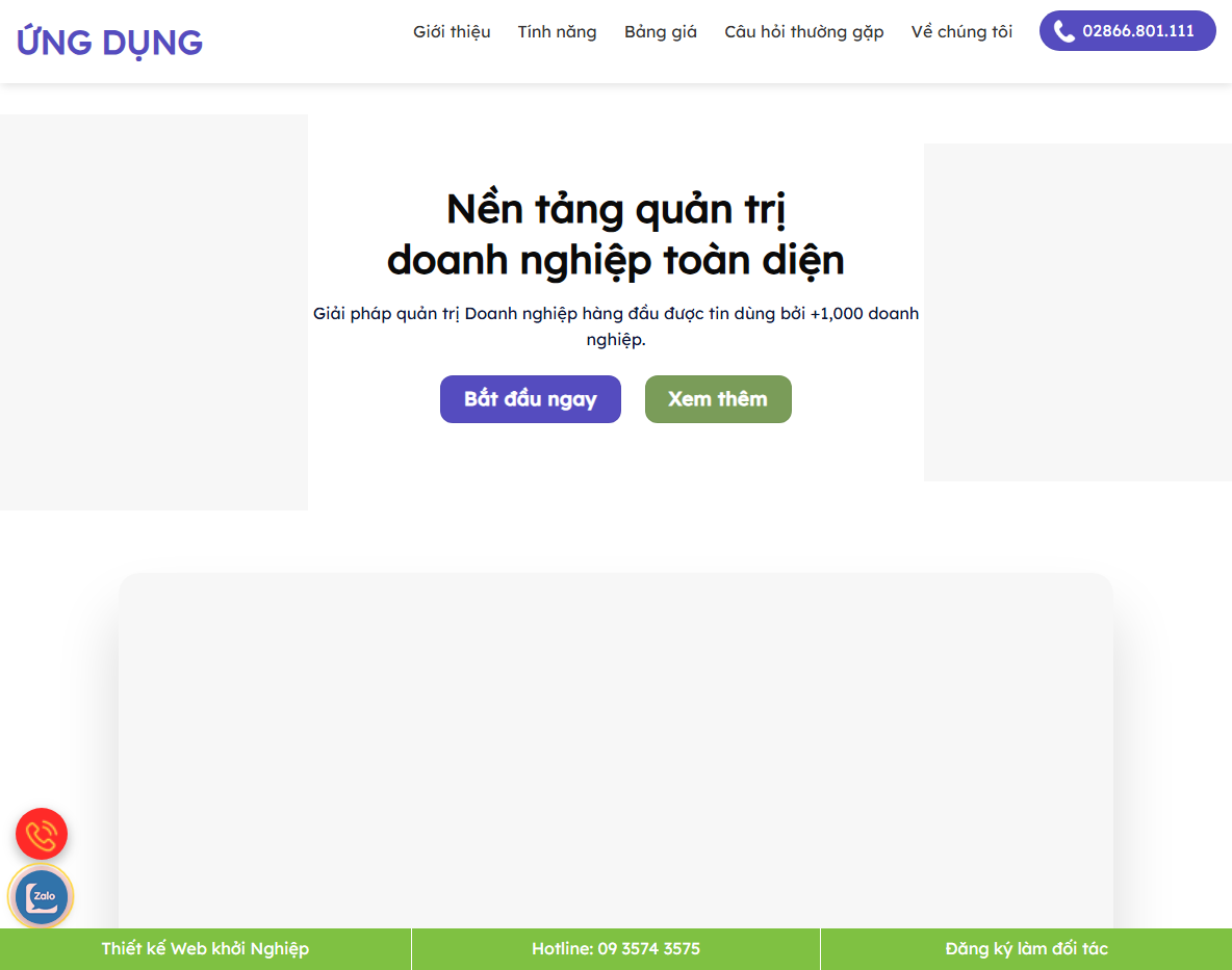 Theme WordPress landing page phần mềm ứng dụng