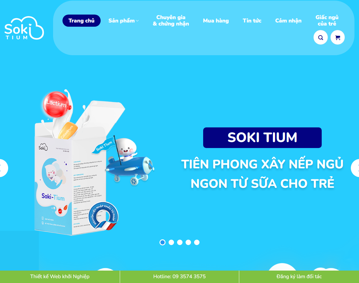Theme WordPress landing page sữa tươi - Giao diện tổng quan