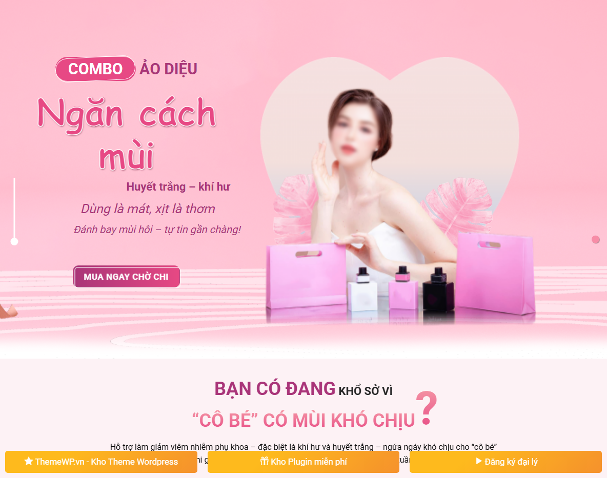 Giao diện Theme WordPress Landing Page Xịt Thơm