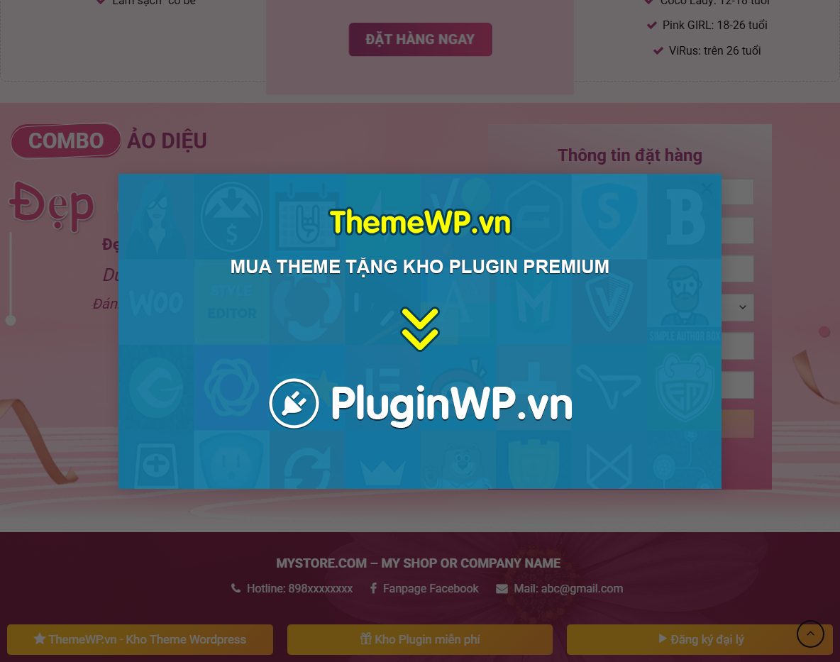 Hướng dẫn sử dụng Theme WordPress Landing Page Xịt Thơm