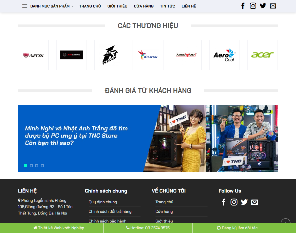 Giao diện trang sản phẩm Theme WordPress máy tính 05