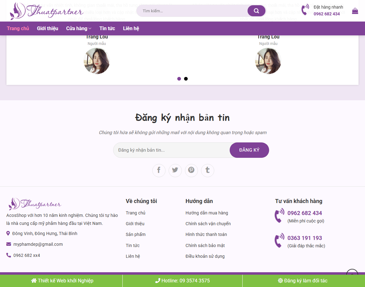 Giao diện trang sản phẩm Theme WordPress mỹ phẩm 011