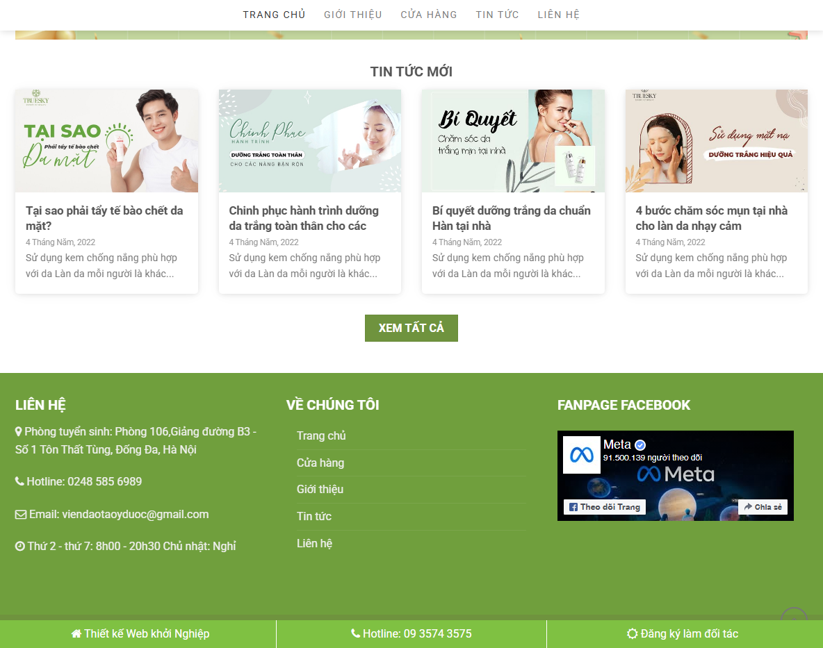 Giao diện trang sản phẩm Theme WordPress mỹ phẩm 14