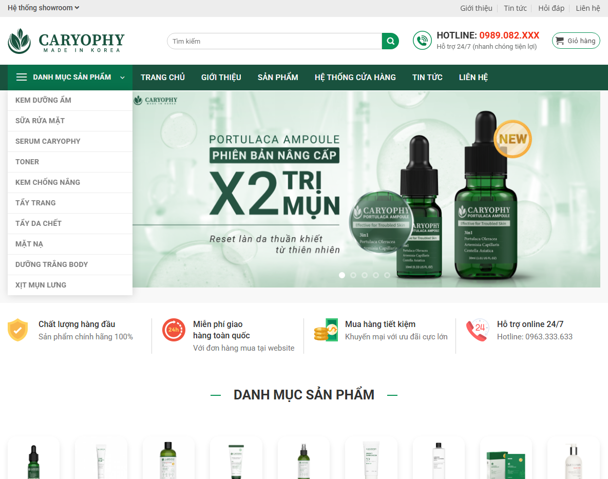 Giao diện Theme WordPress mỹ phẩm 25