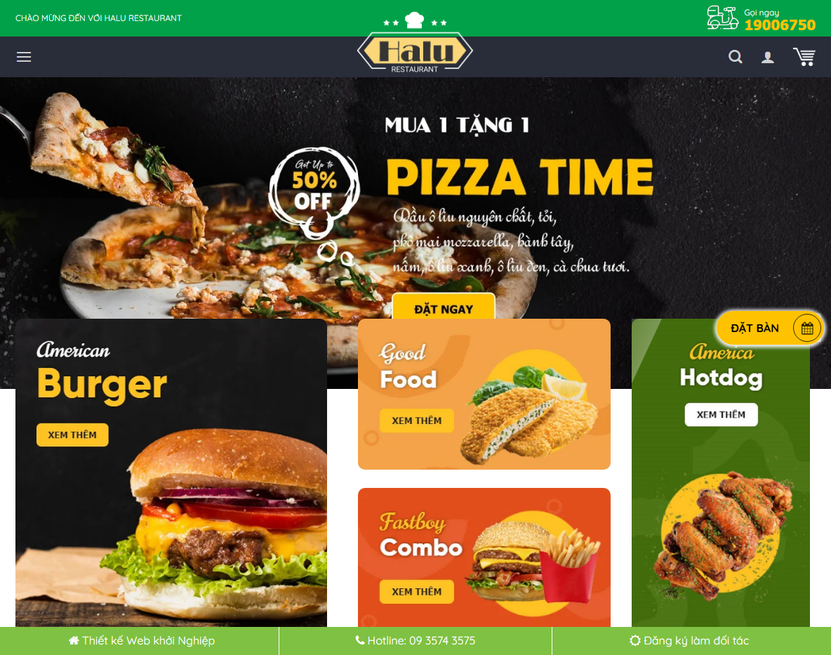 Giao diện Theme WordPress nhà hàng 04