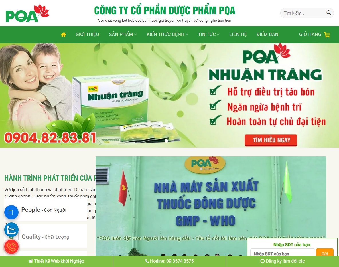 Giao diện Theme WordPress nhà thuốc 02