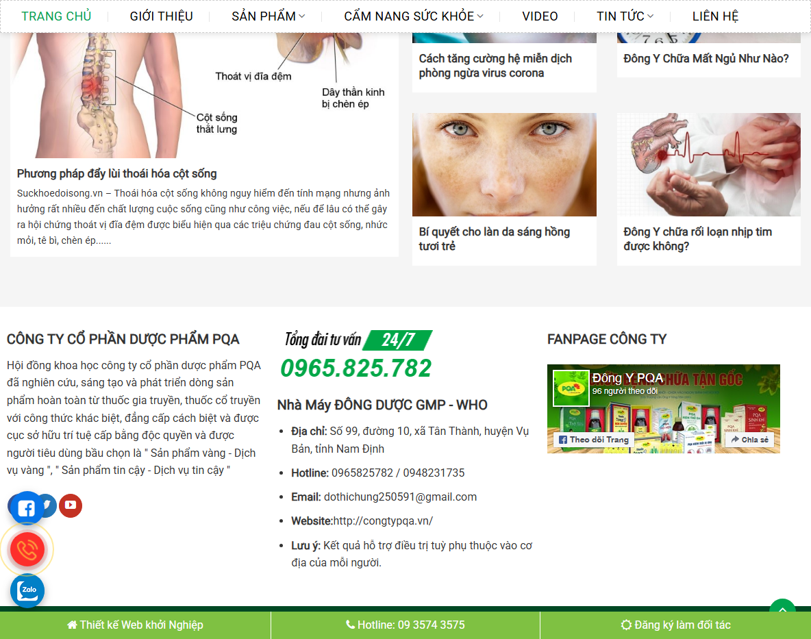 Tính năng Theme WordPress nhà thuốc 03