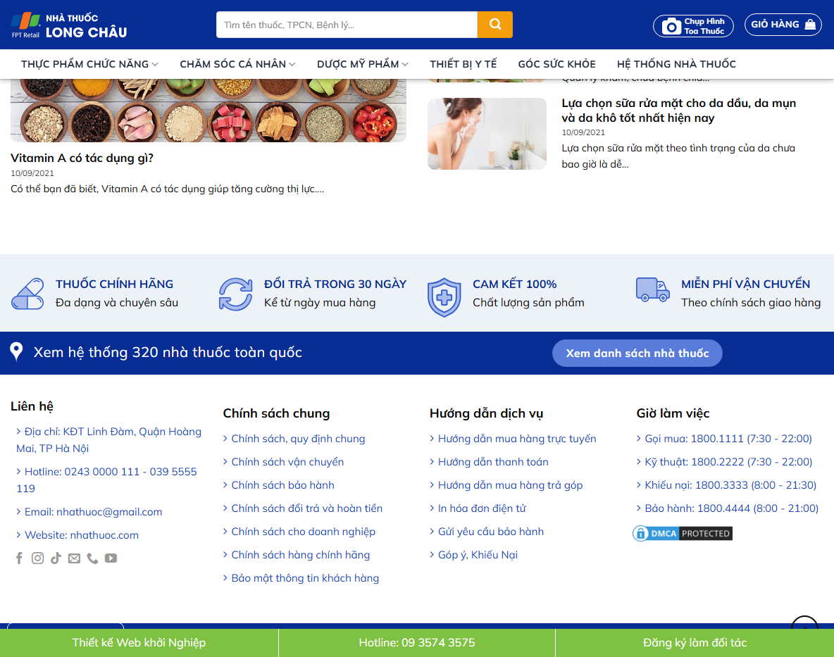 Giao diện trang sản phẩm Theme WordPress nhà thuốc 05
