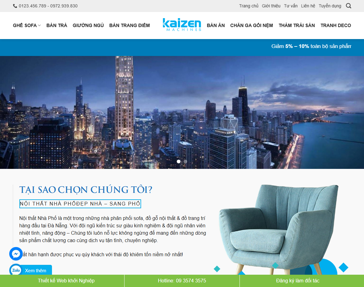 Giao diện Theme WordPress nội thất 20