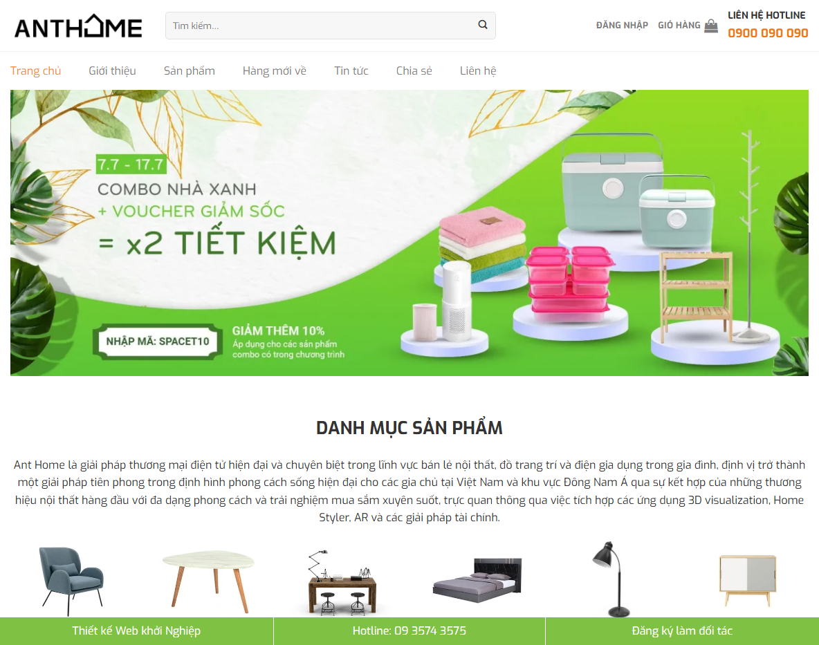 Giao diện Theme WordPress Nội Thất 28