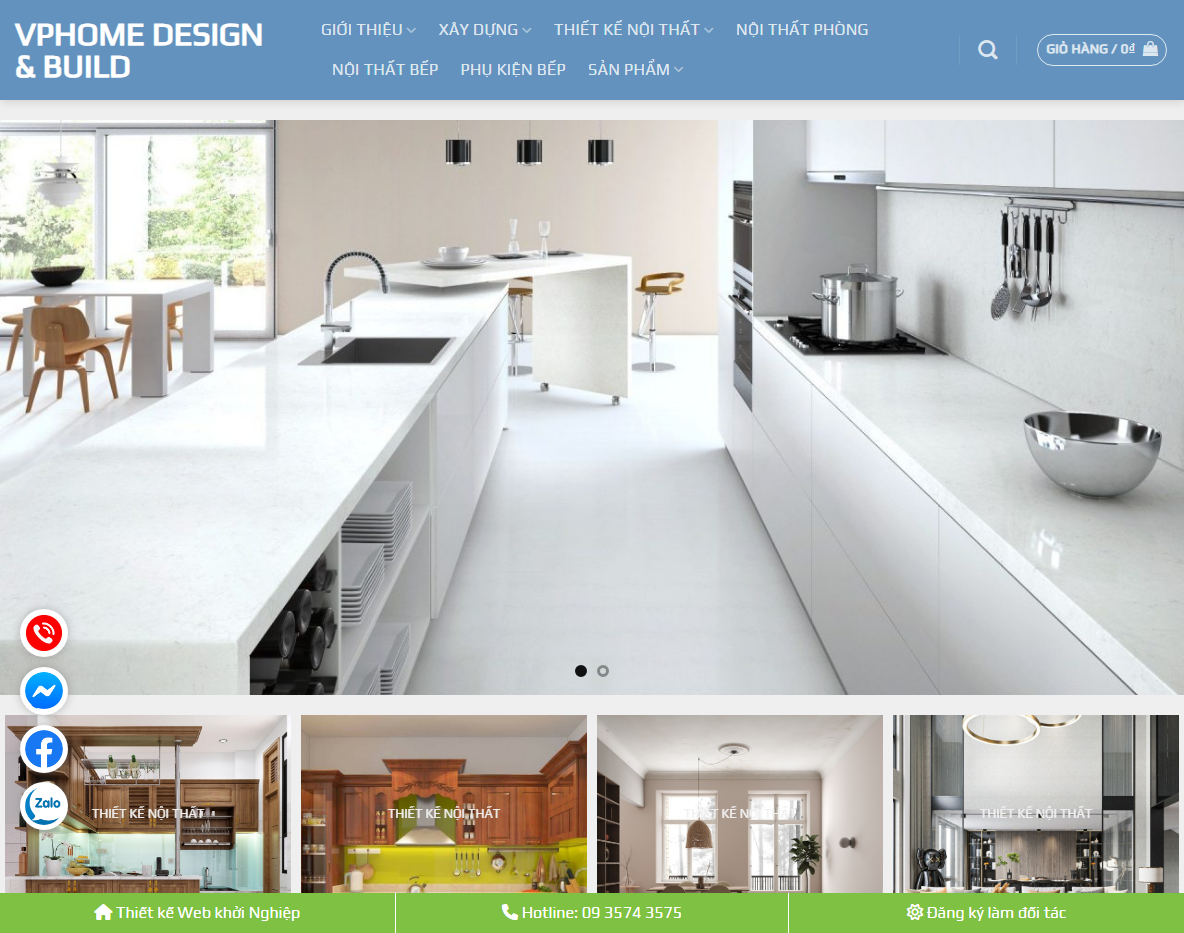 Giao diện trang chủ Theme WordPress nội thất 29