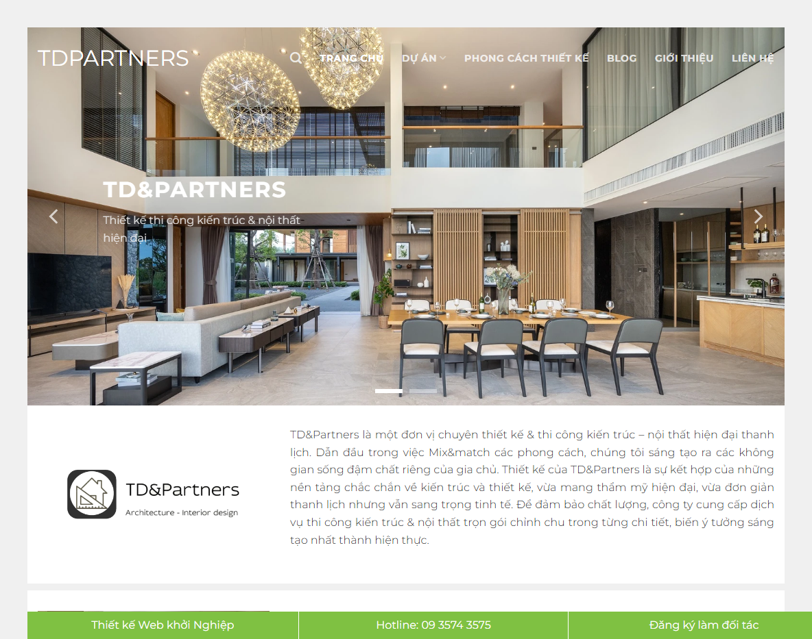 Giao diện trang chủ Theme WordPress nội thất 41