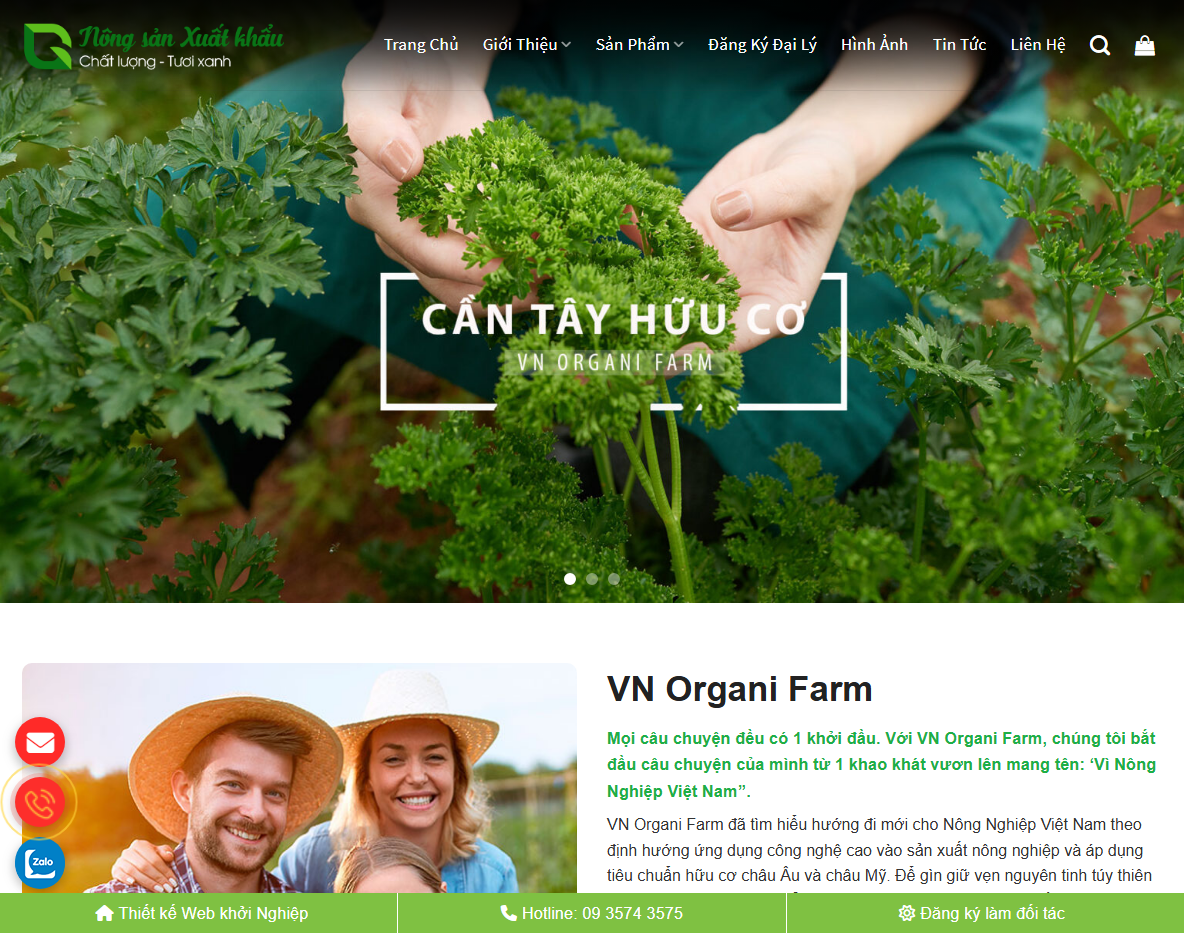 Giao diện Theme WordPress nông sản 02
