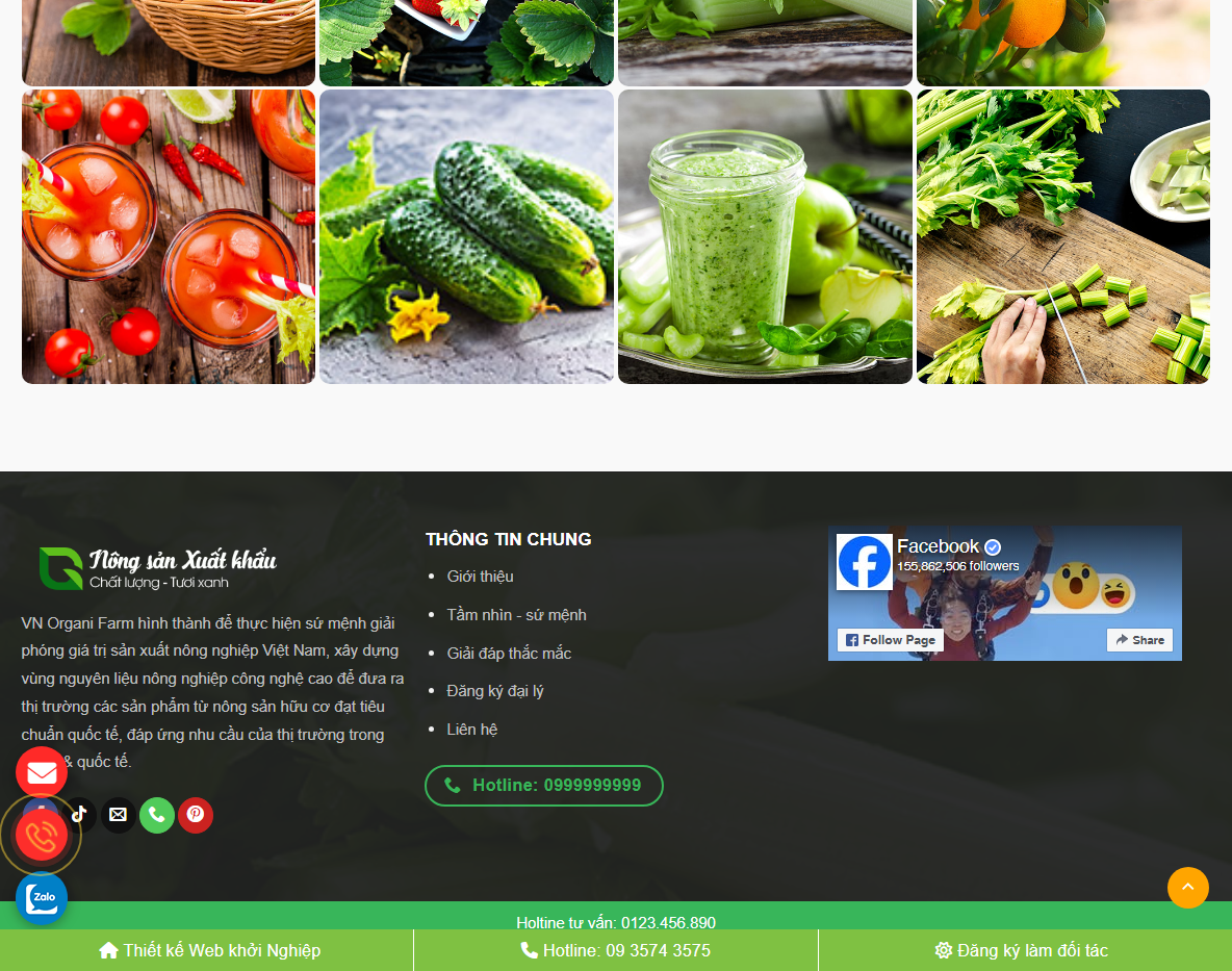 Tính năng Theme WordPress nông sản 02