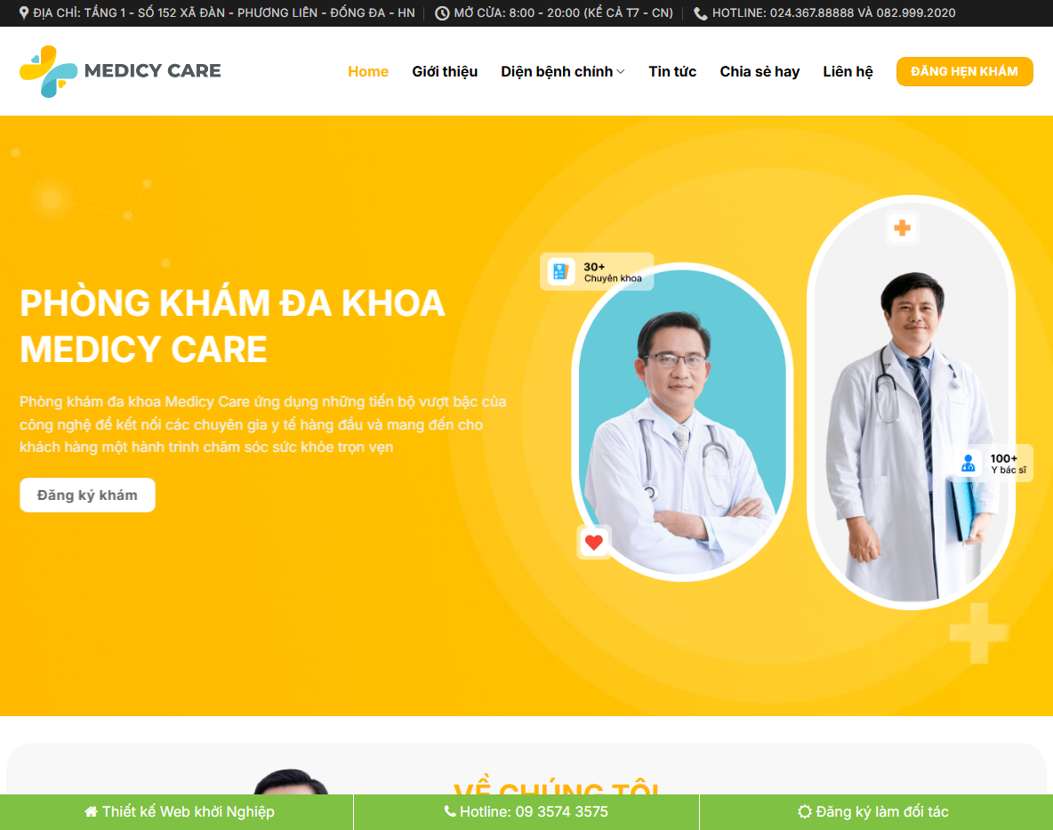 Giao diện Theme wordpress phòng khám 02