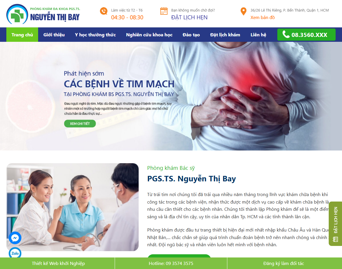 Giao diện Theme WordPress phòng khám 05