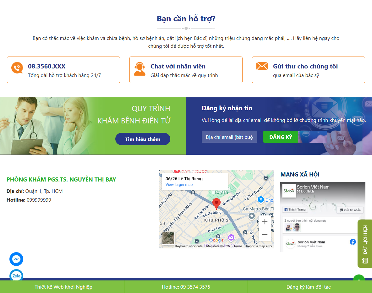 Tính năng Theme WordPress phòng khám 05