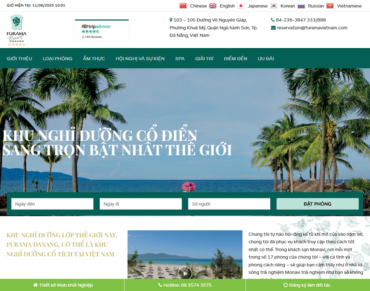 Giao diện Theme WordPress Resort 01