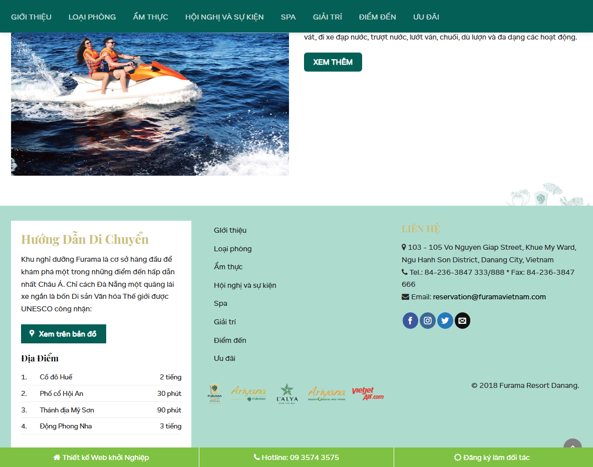 Tính năng Theme WordPress Resort 01