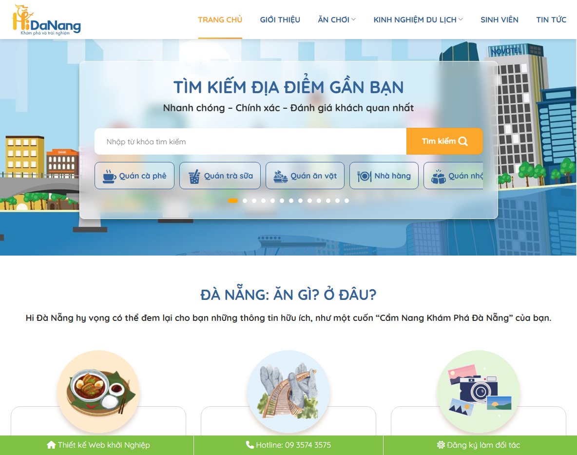 Giao diện theme wordpress review du lịch