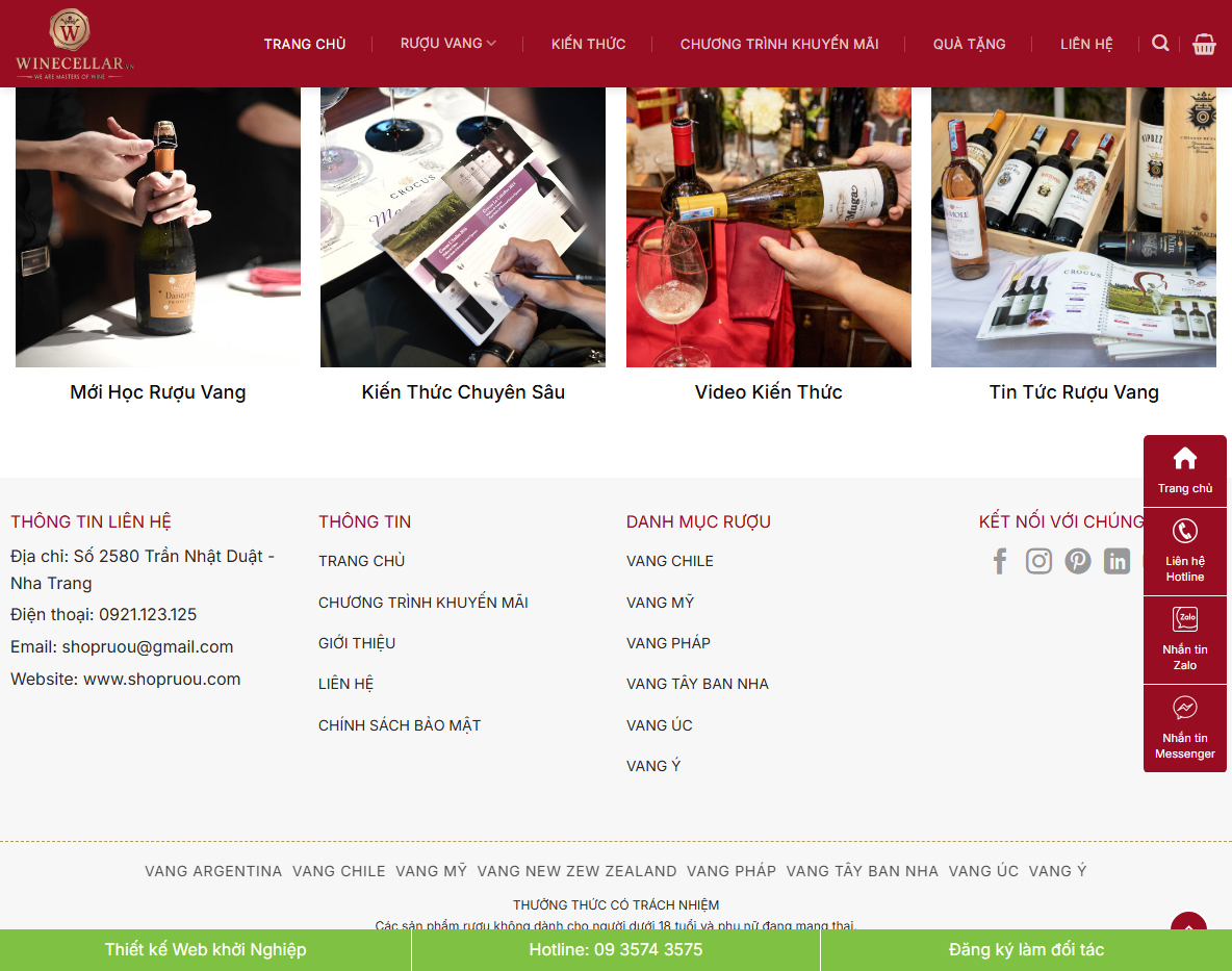 Giao diện quản trị Theme WordPress Shop Rượu 02