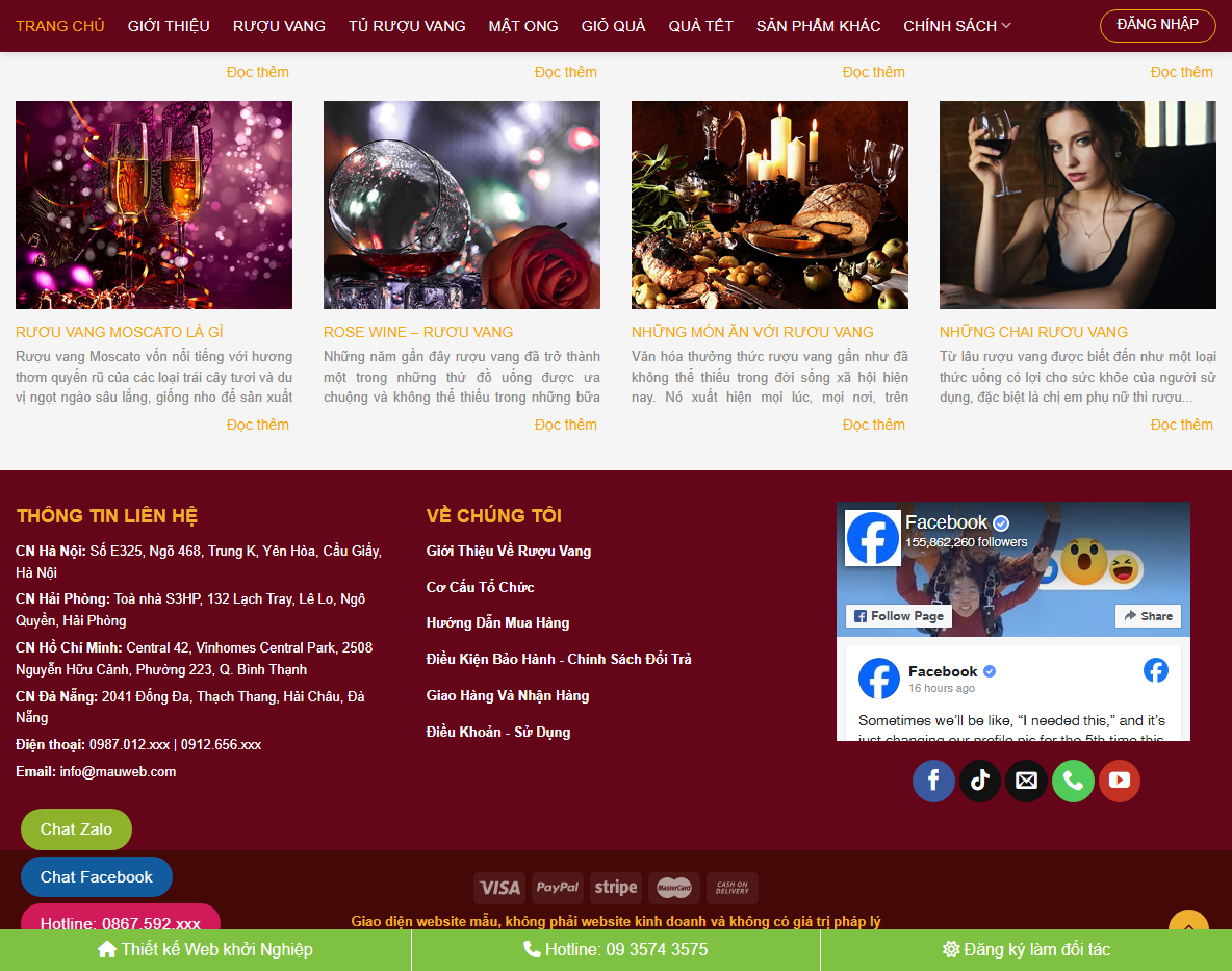 Tính năng Theme WordPress Shop Rượu 03