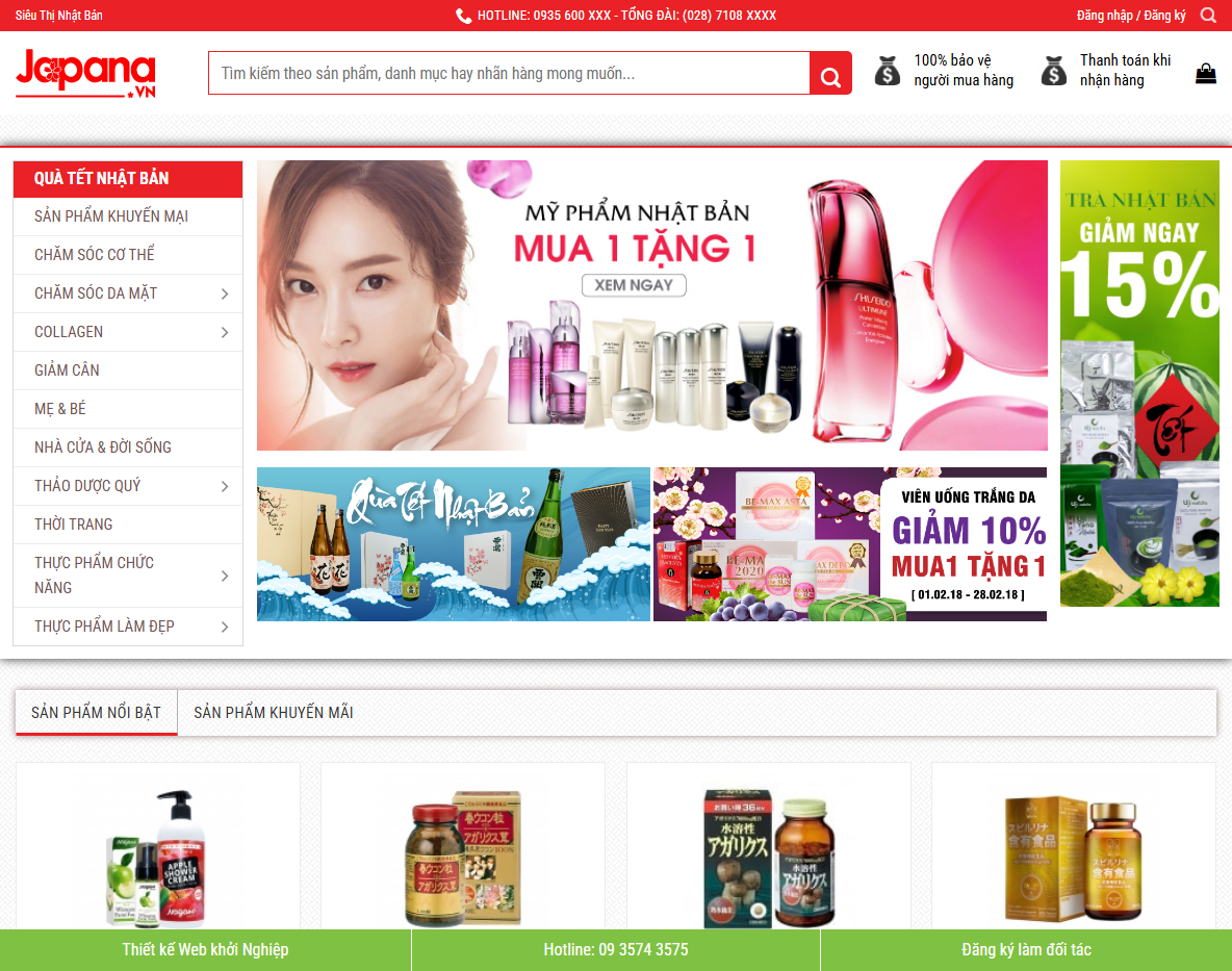 Theme WordPress siêu thị tạp hóa bách hóa