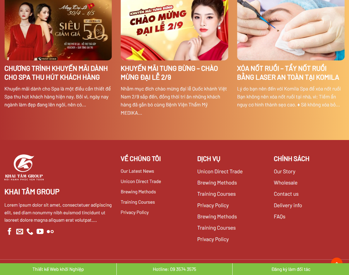 Giao diện trang dịch vụ Theme WordPress Spa 06