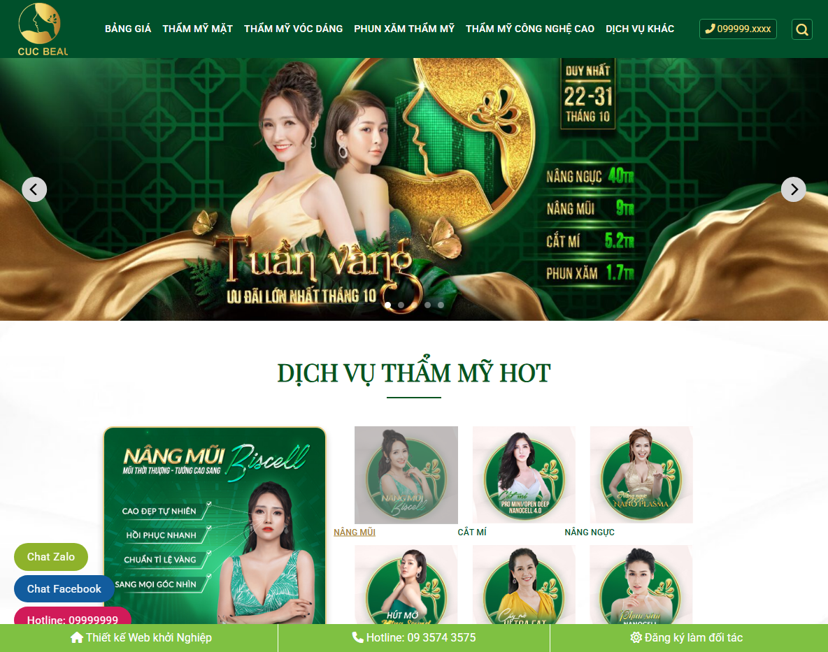 Giao diện trang chủ Theme WordPress Spa 10