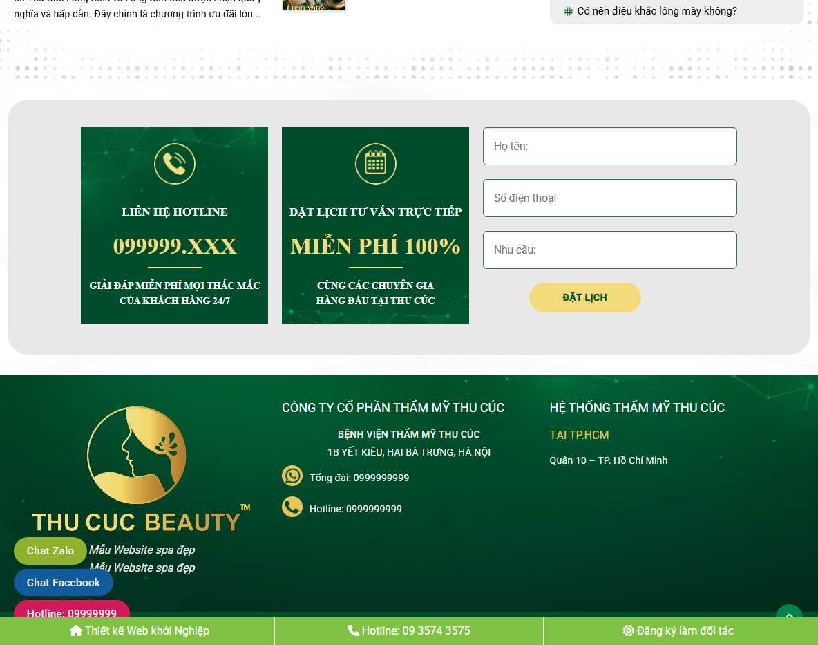 Các tính năng của Theme WordPress Spa 10