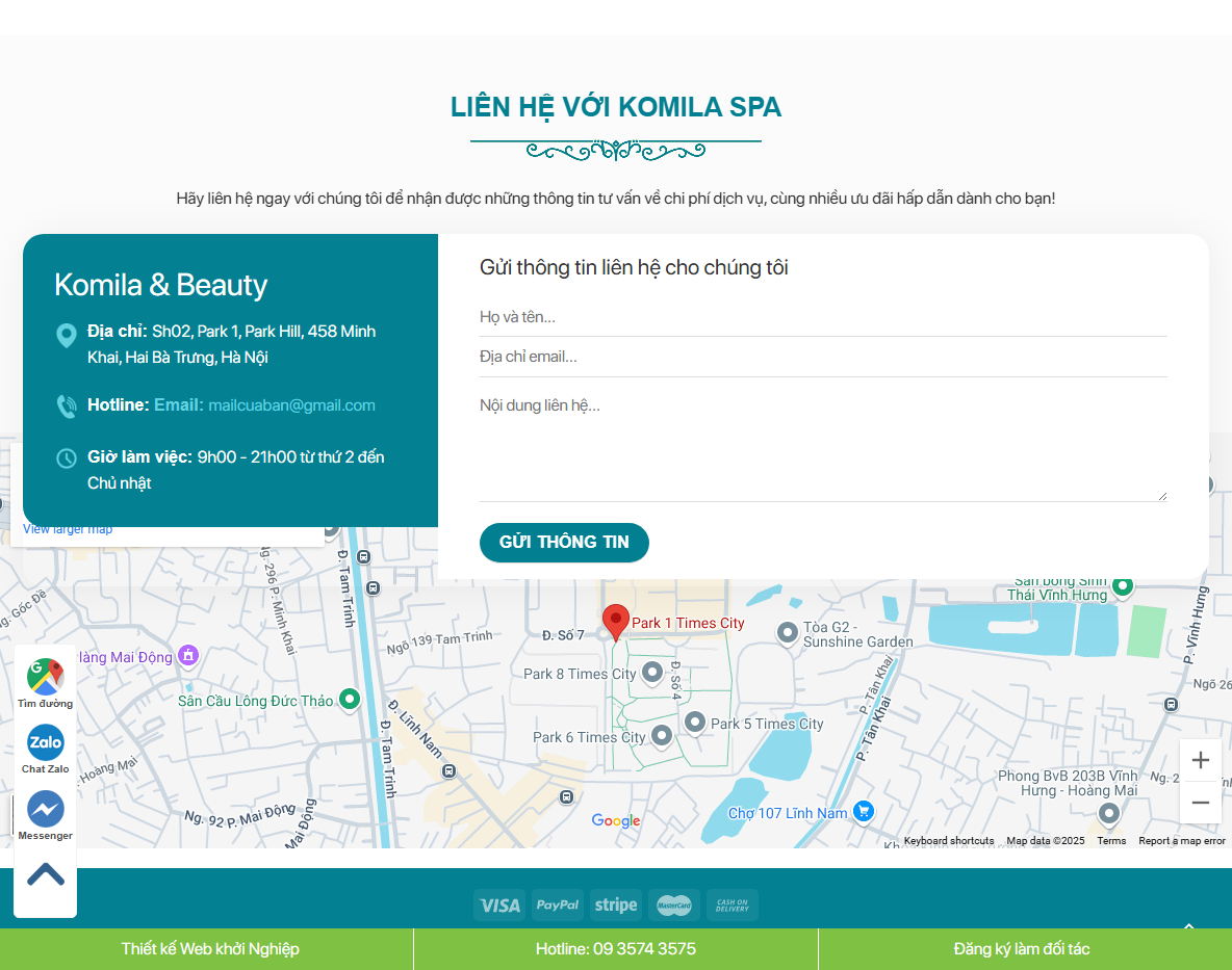 Giao diện trang dịch vụ Theme WordPress Spa 11