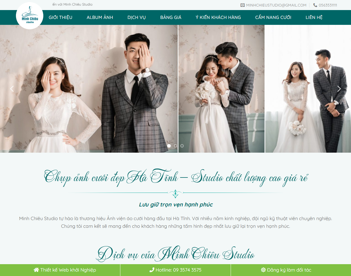 Giao diện Theme WordPress Studio Ảnh Cưới 03