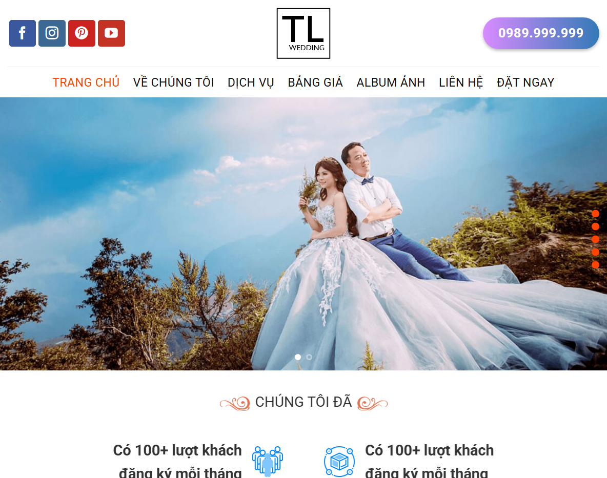 Giao diện Theme WordPress Studio Ảnh Cưới 05