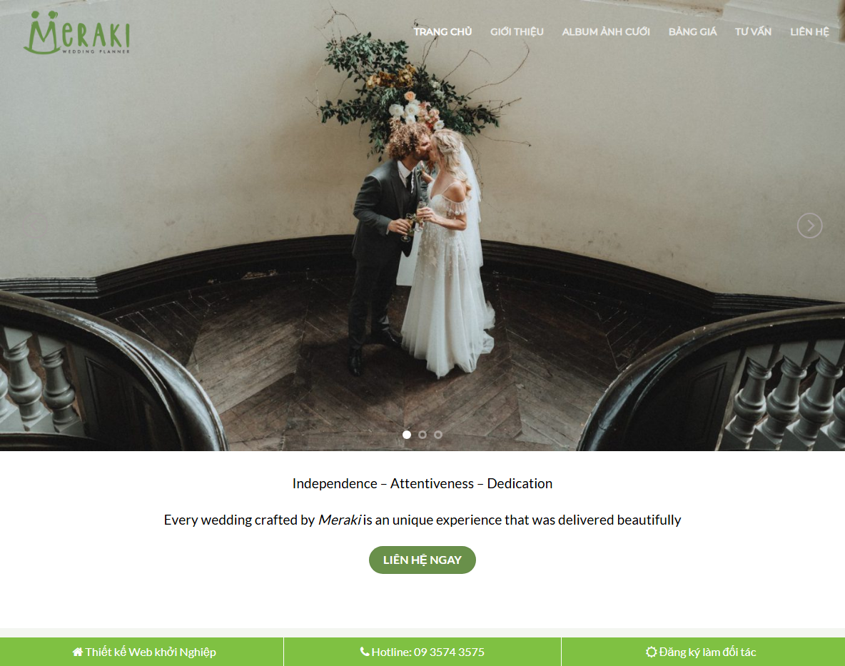 Giao diện Theme WordPress Studio Ảnh Cưới