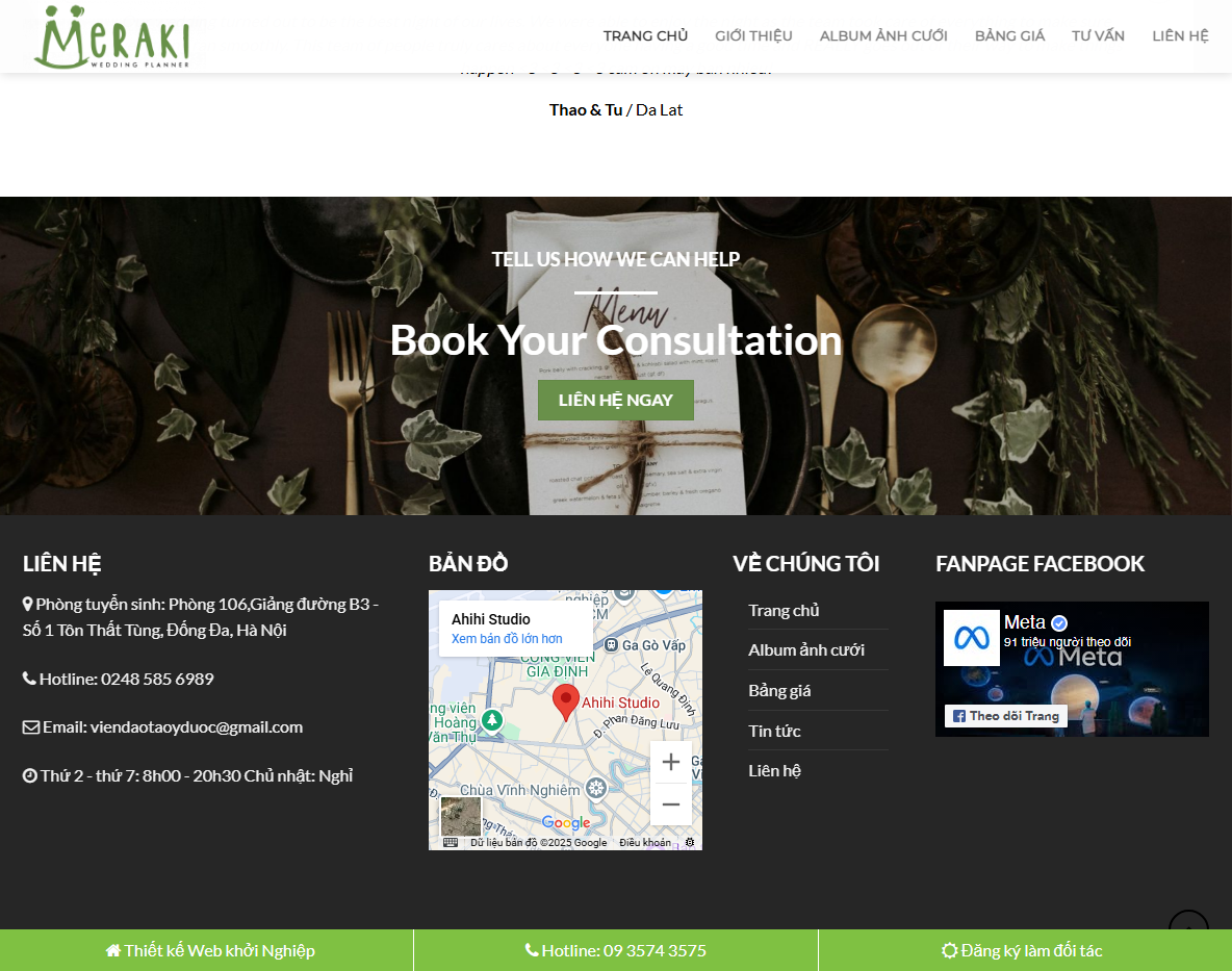 Tính năng Theme WordPress Studio Ảnh Cưới