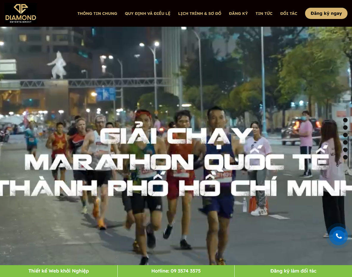 Giao diện theme WordPress sự kiện marathon