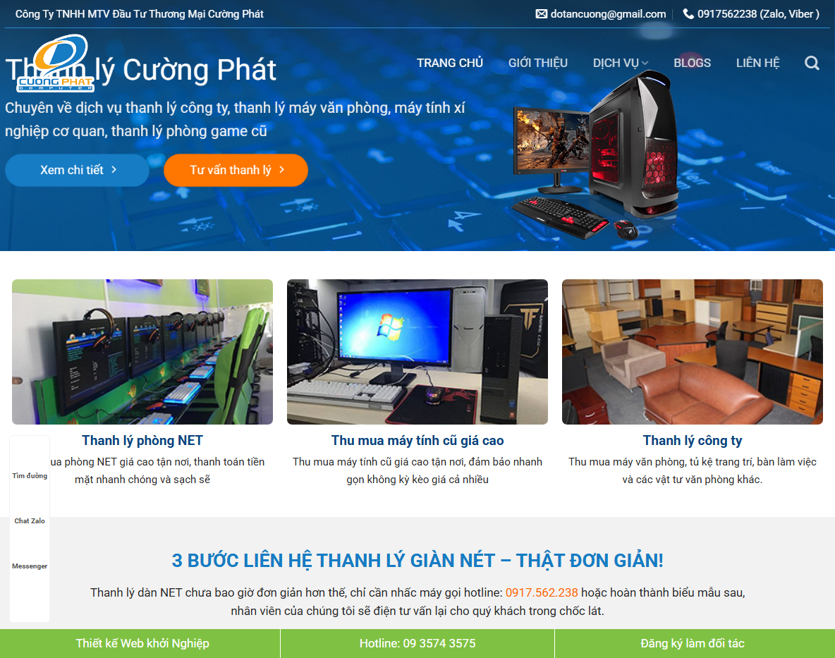 Theme wordpress thanh ly 02 trang chu
