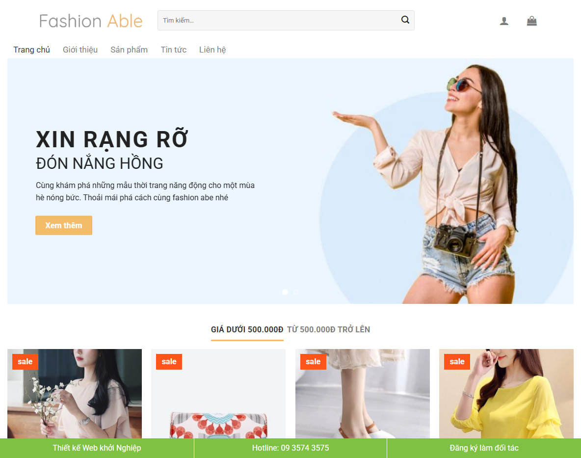 Giao diện Theme WordPress Thời Trang 07