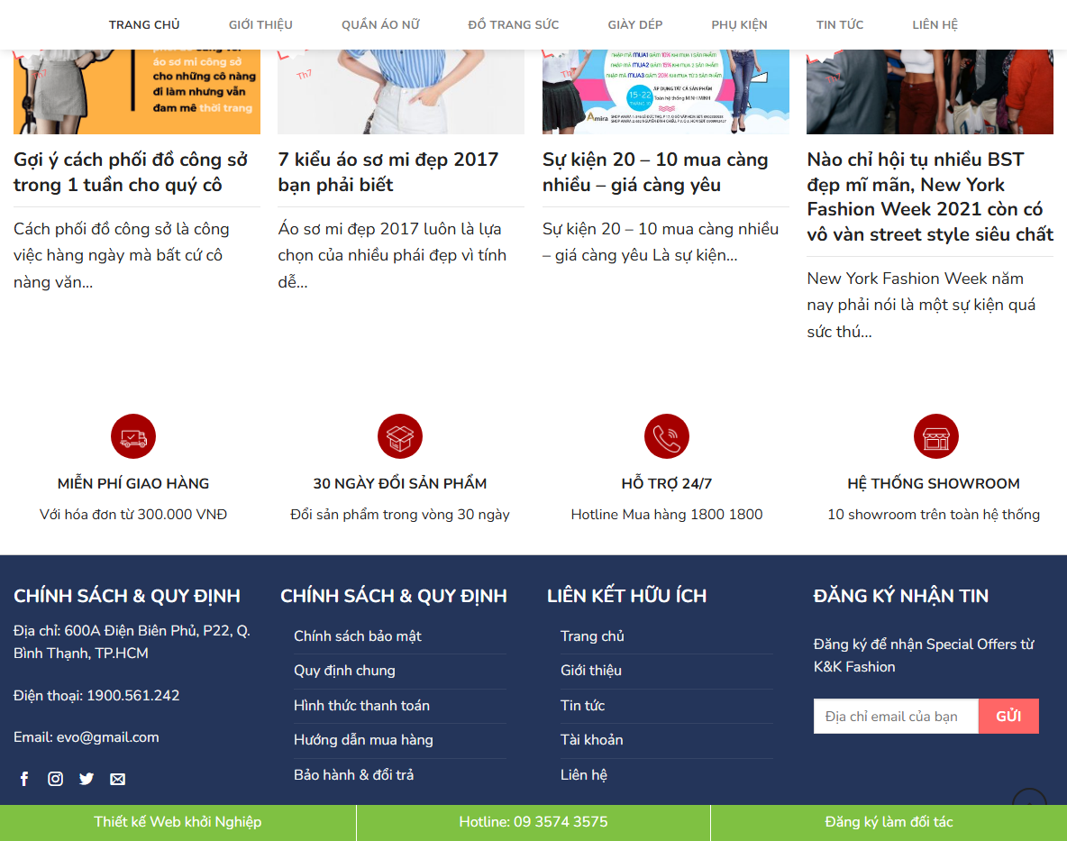 Giao diện responsive của Theme WordPress thời trang 08