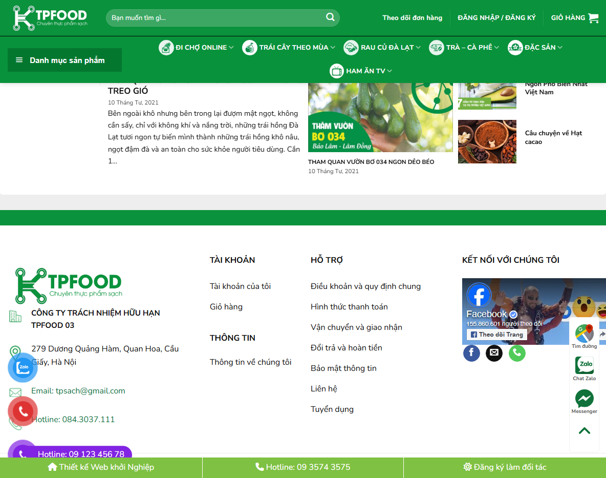 Giao diện quản trị Theme WordPress thực phẩm 05