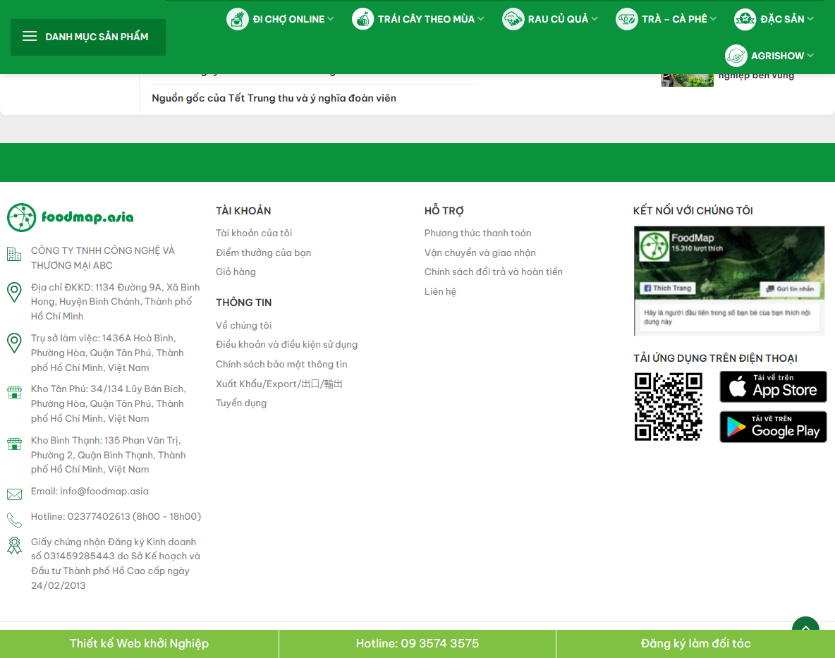 Tính năng Theme WordPress thực phẩm 06