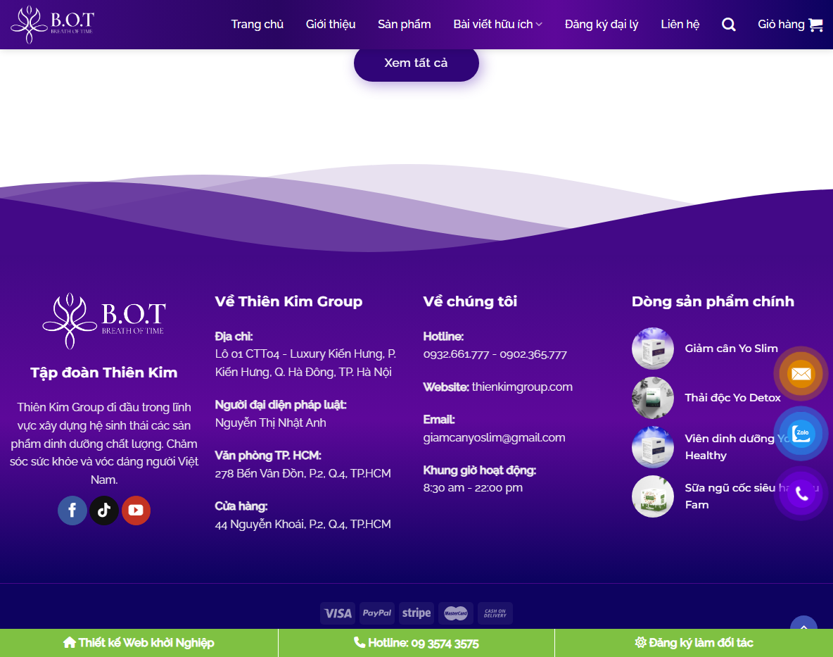 Tính năng Theme WordPress thực phẩm chức năng 10