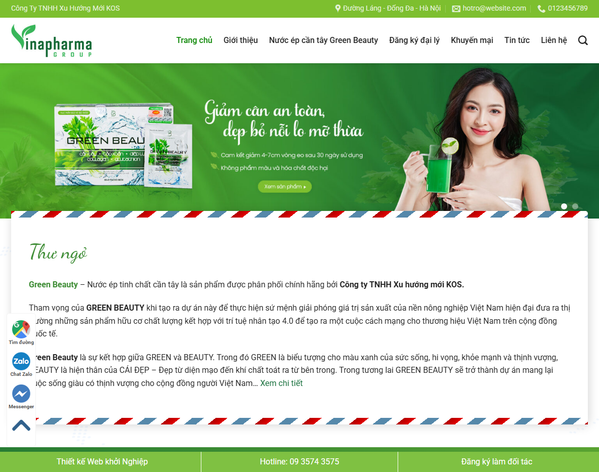 Giao diện Theme WordPress thực phẩm chức năng 15